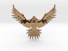 Falcon Amulet in Polished Brass