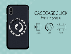 for iPhone X : smooth : CASECASE CLICK in Black Natural Versatile Plastic