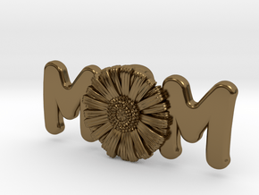 Daisy Mom Pendant in Polished Bronze: Extra Small