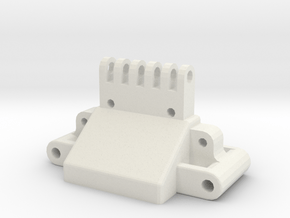 losi xx, xx cr, xxt and xxt cr front bulkhead  in White Natural Versatile Plastic