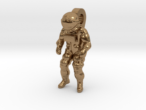 Astronaut Earring Pendant / 21mm in Natural Brass