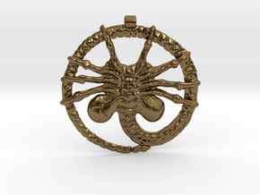 Facehugger - Amulet - Alien in Polished Bronze