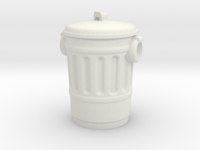 City Trash Bin 28mm -- Pulp Alley in White Natural Versatile Plastic