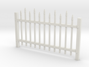 Large Spiked Fence 28mm -- Pulp Alley in White Natural Versatile Plastic