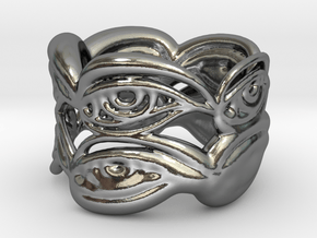 Eyering - a silver ring in Polished Silver
