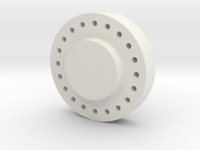 Hub-solid-MT-cap in White Natural Versatile Plastic