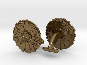 Daisy Cufflinks in Polished Bronze