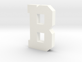 Decorative Letter B in White Processed Versatile Plastic