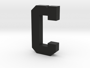 Decorative Letter C in Black Premium Versatile Plastic