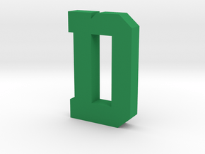 Decorative Letter D in Green Processed Versatile Plastic