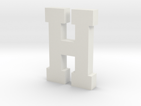 Decorative Letter H in White Natural Versatile Plastic