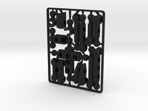Mo DIY poseable figure kit in Black Premium Versatile Plastic