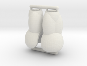 Human Exo-Skin Shoulder Set for ModiBot Mo Figure in White Natural Versatile Plastic