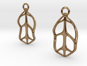 NFE Earrings in Natural Brass