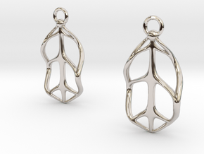 NFE Earrings in Rhodium Plated Brass