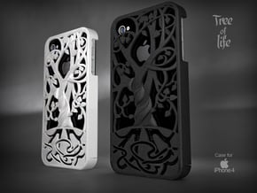 Iphone 4, 4S case "Tree of life" in White Natural Versatile Plastic