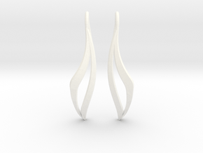 sWINGS Sharp Earrings in White Processed Versatile Plastic