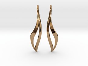sWINGS Sharp Earrings in Polished Brass