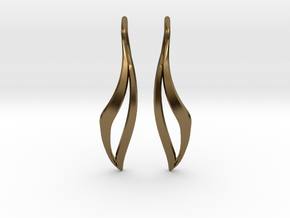 sWINGS Sharp Earrings in Polished Bronze