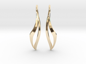 sWINGS Sharp Earrings in 14K Yellow Gold