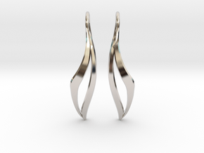 sWINGS Sharp Earrings in Rhodium Plated Brass