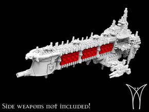 Victorius class Battleship MK I Hull in White Natural Versatile Plastic