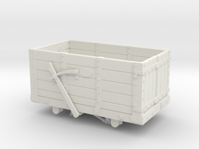 009 FR Five Plank Wagon 4mm Scale in White Natural Versatile Plastic