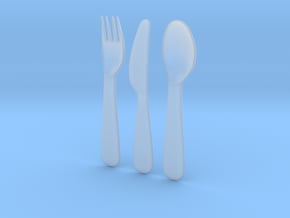 1/6 scale IKEA KALAS cutlery set in Tan Fine Detail Plastic