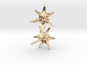 Sea Star Earrings in 14K Yellow Gold