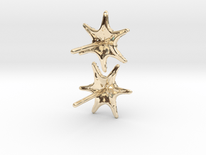 Sea Star Earrings in 14k Gold Plated Brass