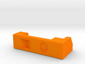 MSK extended mag release (left) in Orange Processed Versatile Plastic