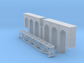 Arched Truss Bridge Z Scale in Tan Fine Detail Plastic