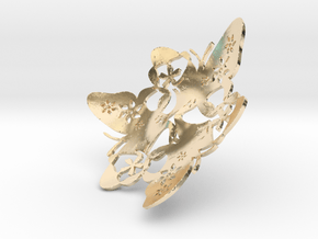 Butterfly Bowl 1 - d=10cm in 14K Yellow Gold