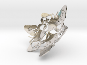 Butterfly Bowl 1 - d=10cm in Platinum