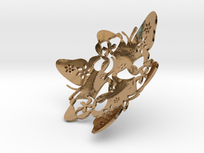 Butterfly Bowl 1 - d=10cm in Polished Brass