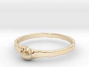Small Skull Ring in 14K Yellow Gold
