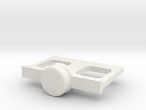 Belt Bump Connection for Minifigures in White Natural Versatile Plastic