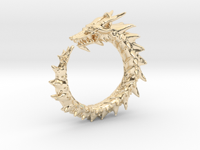 Dragon Amulet Complex in 14k Gold Plated Brass
