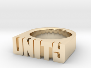 21.8mm Replica Rick James 'Unity' Ring in 14k Gold Plated Brass