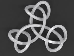 Triple Knot Pendant in White Processed Versatile Plastic