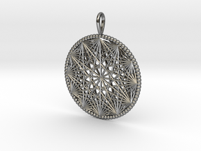 Sacralinear Pendant By Unellenu 3  in Polished Silver