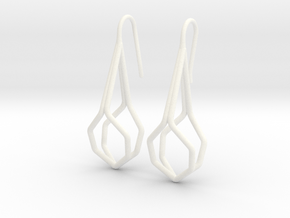 A-Line Honey Earrings. Fine Elegance. in White Processed Versatile Plastic