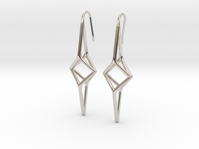YOUNIVERSAL Y2 Earrings. Pure Elegance. in Rhodium Plated Brass