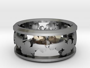 Sakura Ring in Fine Detail Polished Silver: 5.5 / 50.25