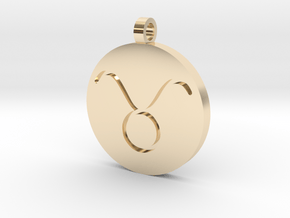 Taurus Pendant in 14k Gold Plated Brass