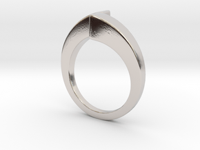 Dual pyramids rings in Rhodium Plated Brass: 4.5 / 47.75