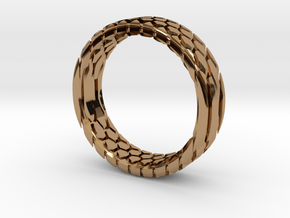 Giant's Ring (6mm, vertical pattern) in Polished Brass: 8.75 / 58.375