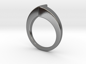 Dual pyramids rings in Fine Detail Polished Silver: 7.25 / 54.625