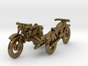 Motorcycle Cufflinks L-size in Natural Bronze
