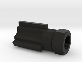Insanity Airsoft Flash Suppressor (14mm-) in Black Premium Versatile Plastic